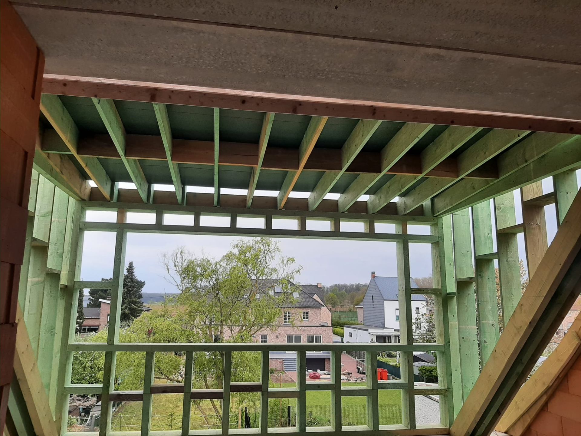 Nieuwbouw hellend dak